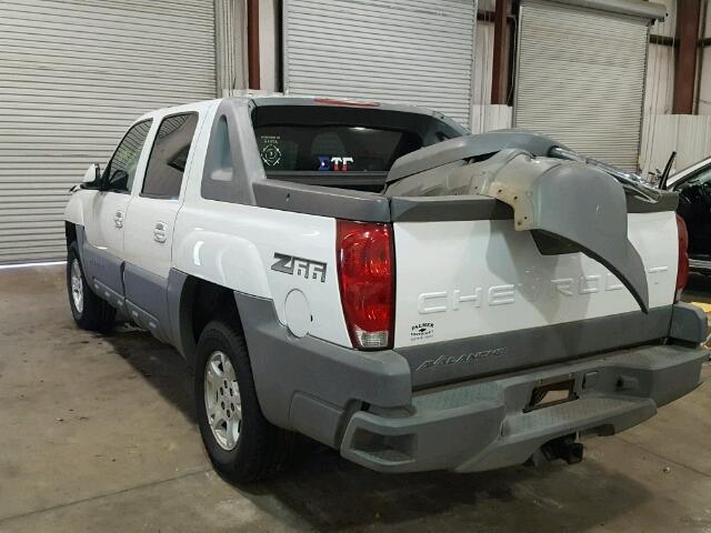 3GNEC13T72G305803 - 2002 CHEVROLET AVALANCHE WHITE photo 3