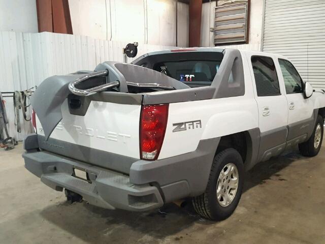 3GNEC13T72G305803 - 2002 CHEVROLET AVALANCHE WHITE photo 4