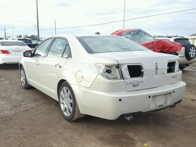 3LNHM26T08R652368 - 2008 LINCOLN MKZ CREAM photo 3