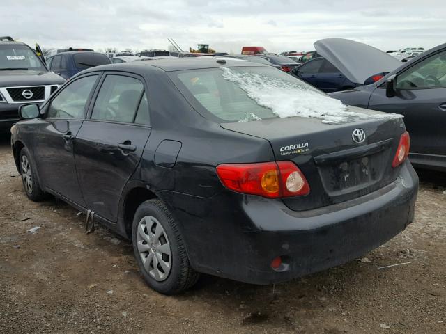 1NXBU4EE6AZ334483 - 2010 TOYOTA COROLLA BA BLACK photo 3