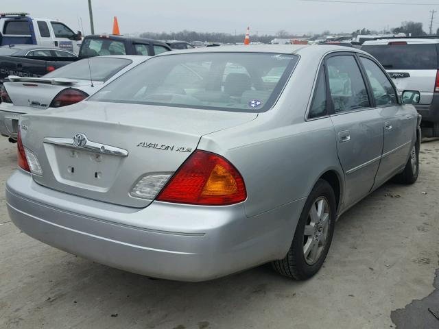 4T1BF28B1YU016362 - 2000 TOYOTA AVALON XL SILVER photo 4