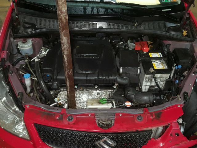 JS2YB5A31B6301739 - 2011 SUZUKI SX4 BASE RED photo 7