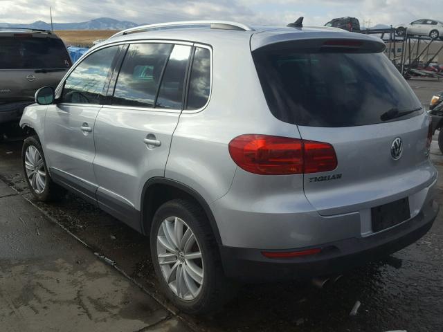 WVGBV7AXXCW548311 - 2012 VOLKSWAGEN TIGUAN S SILVER photo 3