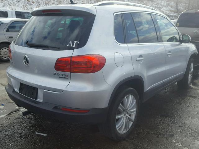 WVGBV7AXXCW548311 - 2012 VOLKSWAGEN TIGUAN S SILVER photo 4