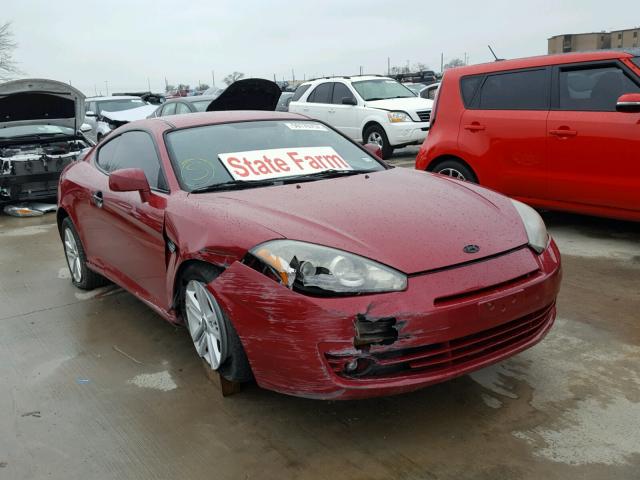 KMHHM66D97U258486 - 2007 HYUNDAI TIBURON GS RED photo 1