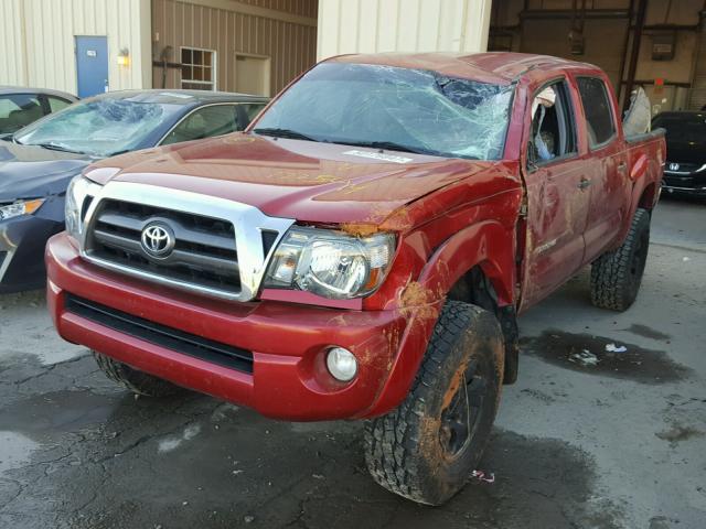 3TMJU62N59M075226 - 2009 TOYOTA TACOMA DOU RED photo 2