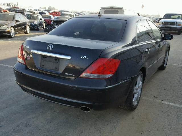 JH4KB16565C006949 - 2005 ACURA RL BLACK photo 4