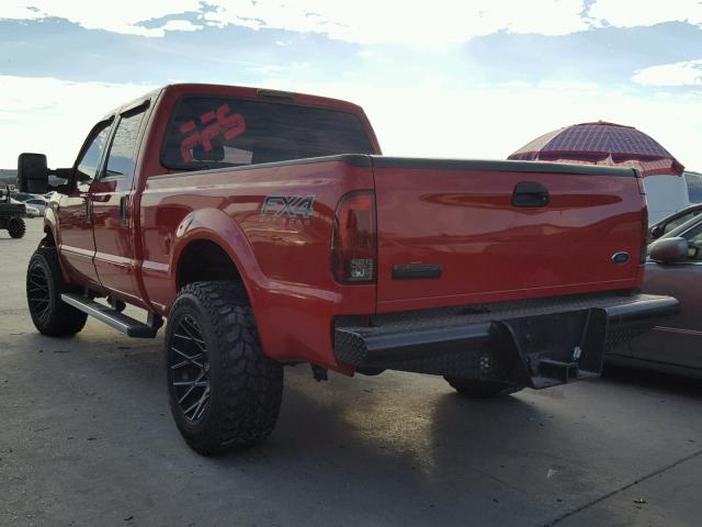 1FTSW21P97EA08366 - 2007 FORD F250 SUPER RED photo 3