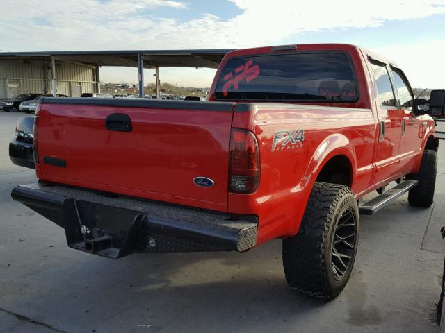 1FTSW21P97EA08366 - 2007 FORD F250 SUPER RED photo 4