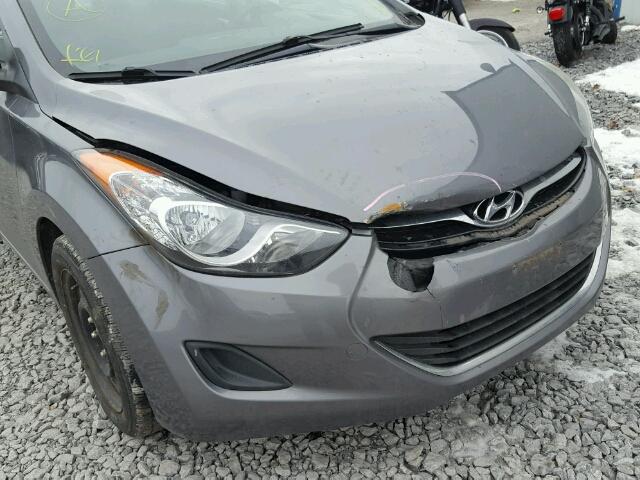 5NPDH4AE6BH036082 - 2011 HYUNDAI ELANTRA GL GRAY photo 9