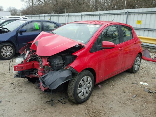 JTDKTUD39DD563879 - 2013 TOYOTA YARIS RED photo 2