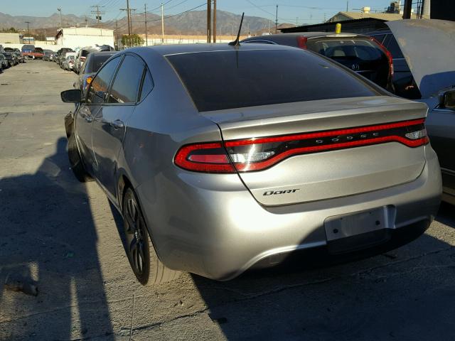 1C3CDFAA6FD310834 - 2015 DODGE DART SE GRAY photo 3