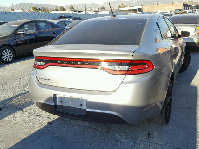 1C3CDFAA6FD310834 - 2015 DODGE DART SE GRAY photo 4