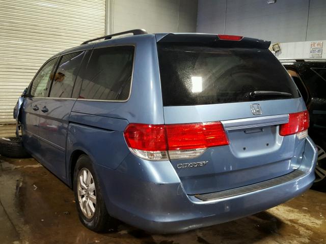 5FNRL38729B005149 - 2009 HONDA ODYSSEY EX BLUE photo 3