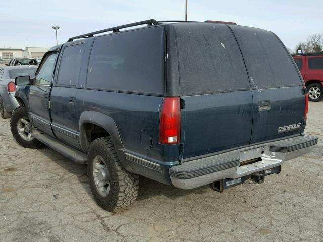 1GNGK26R1XJ313659 - 1999 CHEVROLET SUBURBAN K GREEN photo 3