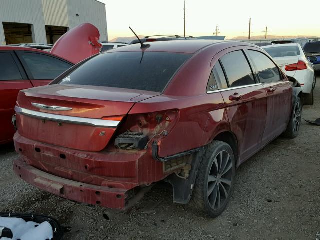 1C3CCBBB0DN584718 - 2013 CHRYSLER 200 TOURIN RED photo 4