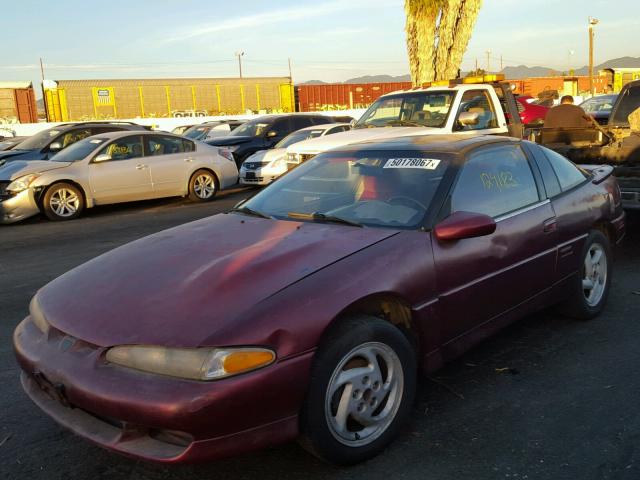 4E3CT64U6NE112177 - 1992 EAGLE TALON TSI MAROON photo 2