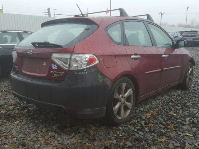 JF1GH6D63BH816011 - 2011 SUBARU IMPREZA OU RED photo 4