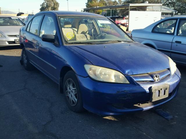 1HGES16364L008410 - 2004 HONDA CIVIC DX V BLUE photo 1