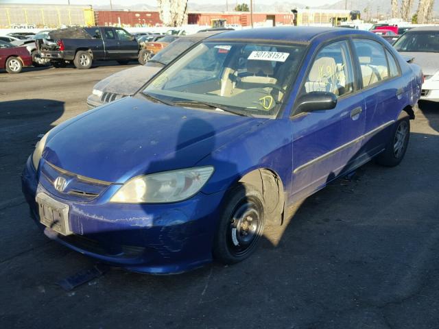 1HGES16364L008410 - 2004 HONDA CIVIC DX V BLUE photo 2