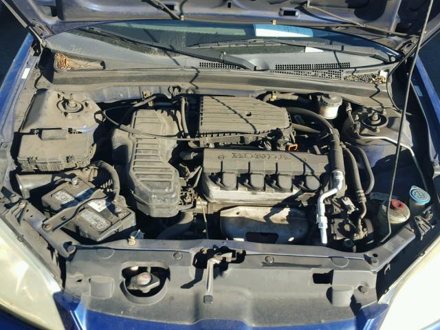 1HGES16364L008410 - 2004 HONDA CIVIC DX V BLUE photo 7