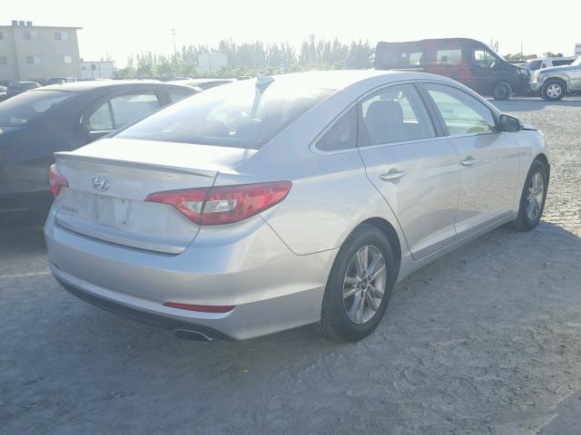 5NPE24AF5GH406427 - 2016 HYUNDAI SONATA SE SILVER photo 4