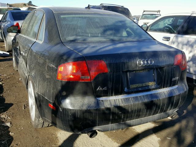 WAUAF78E27A070502 - 2007 AUDI A4 2 BLACK photo 3