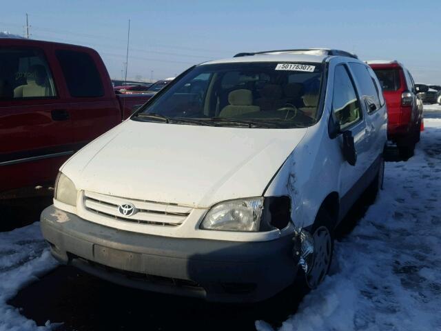 4T3ZF13C53U521622 - 2003 TOYOTA SIENNA LE WHITE photo 2