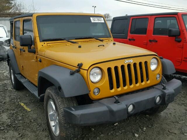 1C4HJWDG7EL232594 - 2014 JEEP WRANGLER U ORANGE photo 1