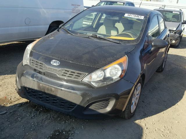 KNADM5A33C6040180 - 2012 KIA RIO LX BLACK photo 2