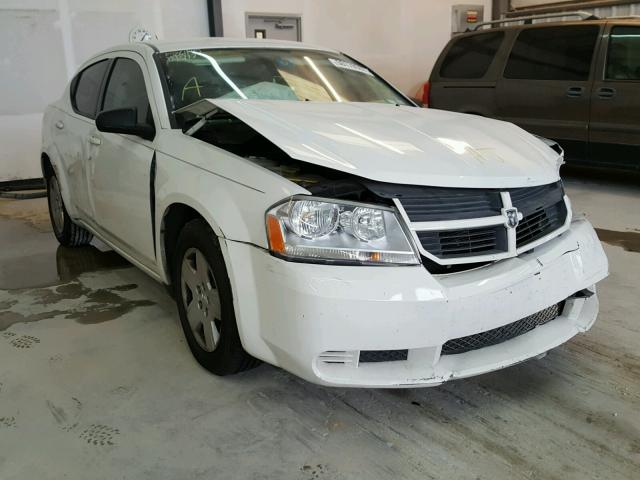 1B3CC4FB2AN106802 - 2010 DODGE AVENGER SX WHITE photo 1