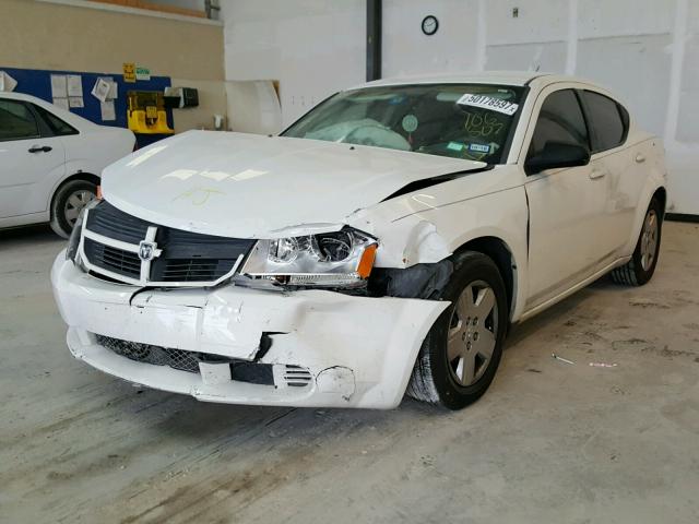 1B3CC4FB2AN106802 - 2010 DODGE AVENGER SX WHITE photo 2