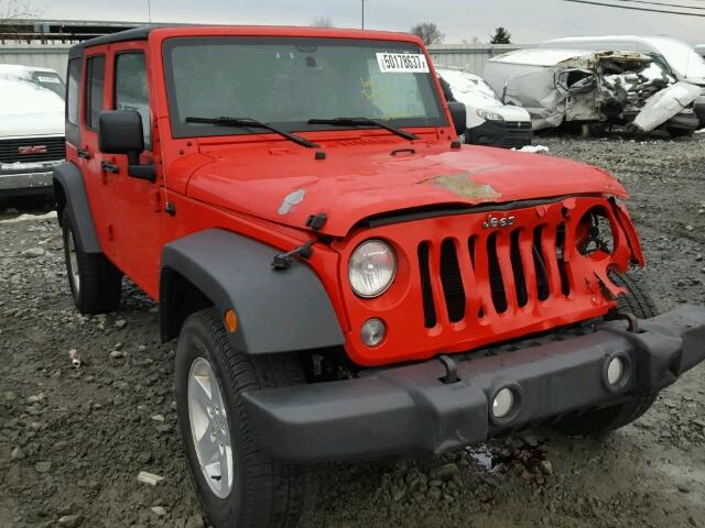 1C4BJWDG0FL506192 - 2015 JEEP WRANGLER U RED photo 1