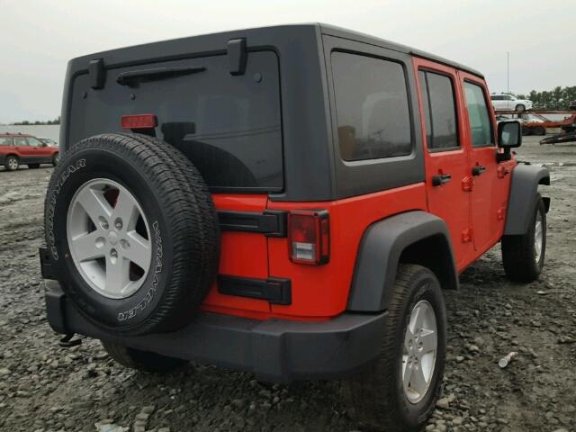 1C4BJWDG0FL506192 - 2015 JEEP WRANGLER U RED photo 4