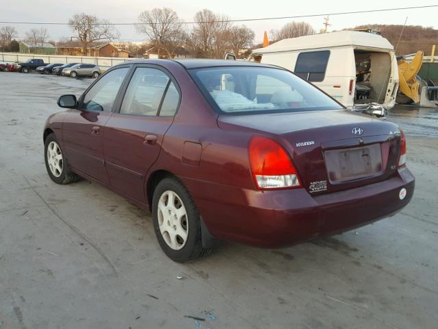 KMHDN45D31U200978 - 2001 HYUNDAI ELANTRA GL MAROON photo 3