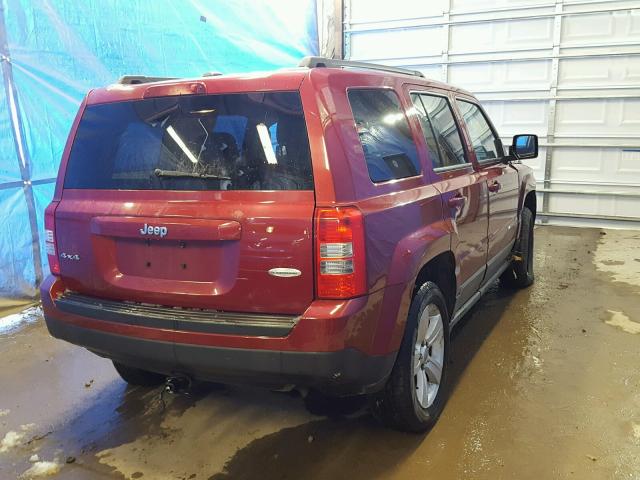 1C4NJRFB0CD659676 - 2012 JEEP PATRIOT LA RED photo 4