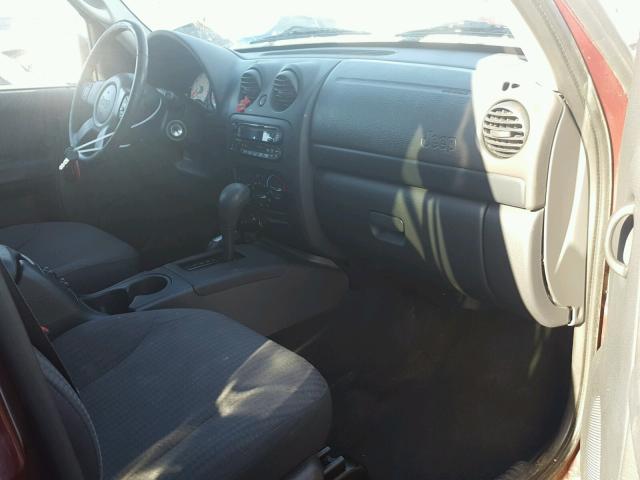 1J4GL48K22W177520 - 2002 JEEP LIBERTY SP MAROON photo 5