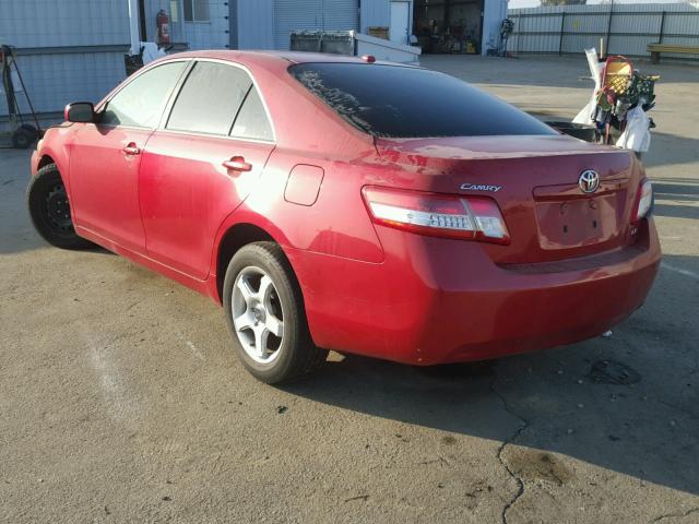 4T1BF3EK1AU531751 - 2010 TOYOTA CAMRY BASE RED photo 3