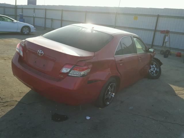 4T1BF3EK1AU531751 - 2010 TOYOTA CAMRY BASE RED photo 4