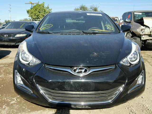 KMHDH4AEXEU093696 - 2014 HYUNDAI ELANTRA SE BLACK photo 9