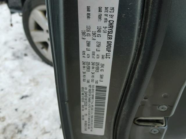 3D4PH5FV9AT255339 - 2010 DODGE JOURNEY SX GRAY photo 10