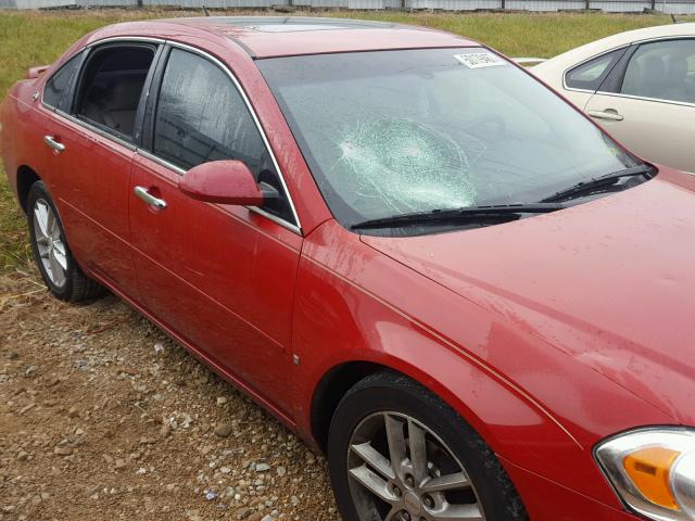 2G1WU583289153242 - 2008 CHEVROLET IMPALA LTZ RED photo 9