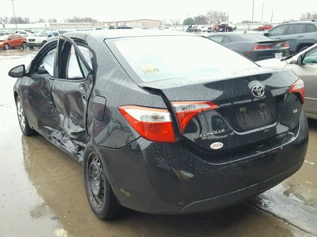 5YFBURHE8FP217246 - 2015 TOYOTA COROLLA L BLACK photo 3