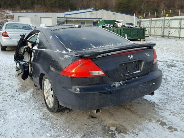 1HGCM82607A005030 - 2007 HONDA ACCORD EX BLACK photo 3