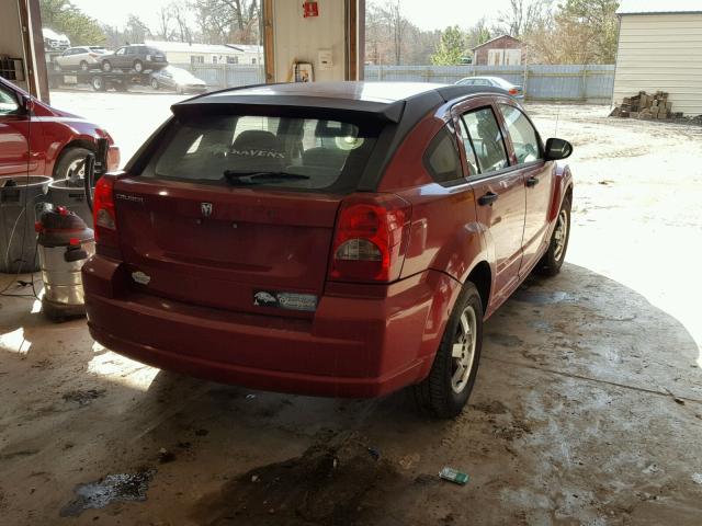 1B3HB28B37D246169 - 2007 DODGE CALIBER MAROON photo 4