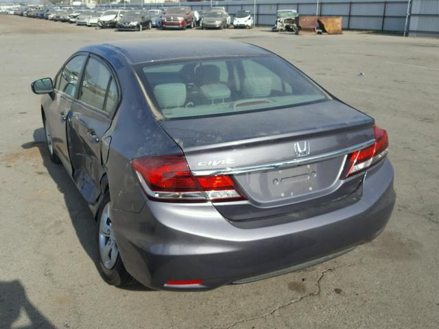 19XFB2F58FE704952 - 2015 HONDA CIVIC LX SILVER photo 3