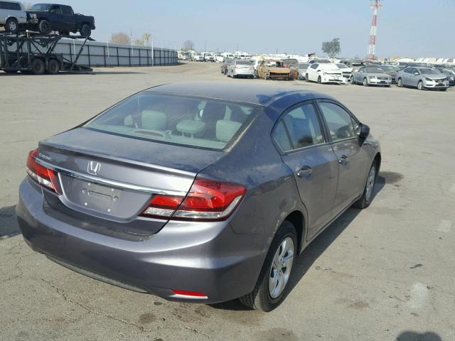 19XFB2F58FE704952 - 2015 HONDA CIVIC LX SILVER photo 4