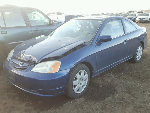 1HGEM21941L033619 - 2001 HONDA CIVIC SI BLUE photo 2