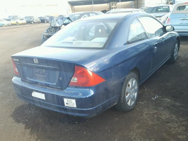 1HGEM21941L033619 - 2001 HONDA CIVIC SI BLUE photo 4