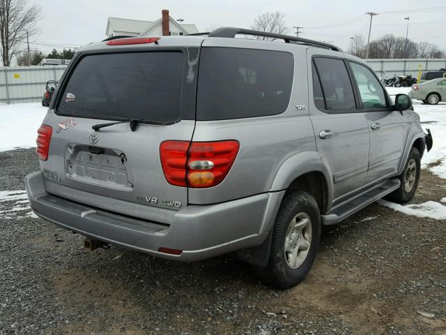 5TDBT44A12S059729 - 2002 TOYOTA SEQUOIA SR SILVER photo 4